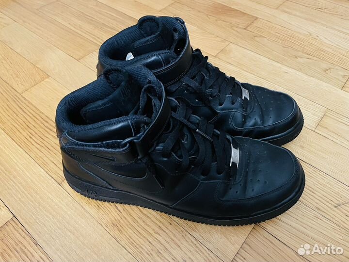 Кроссовки Nike Air force 1 высокие черные