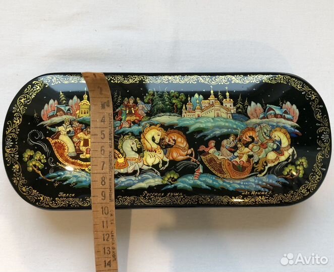Шкатулки лаковая миниатюра