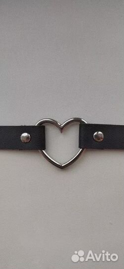 Чокер кожаный