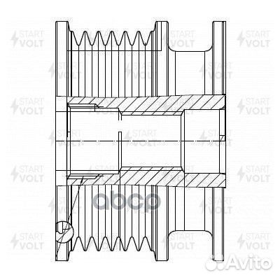 Шкив с обгонной муфтой генер. для а/м Volvo XC9