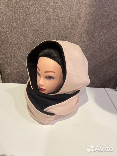 Капор женский розовый нюд