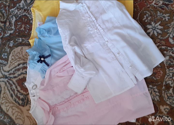 Блузки для девочки, школьные