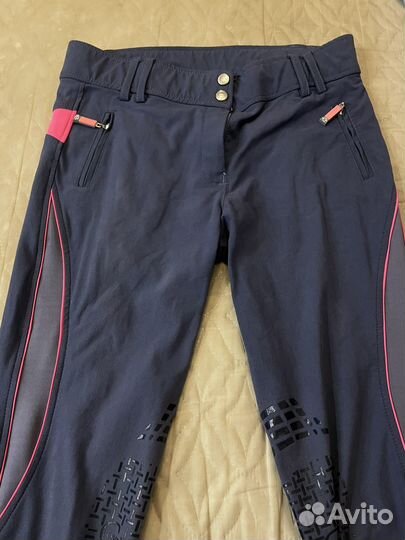 Бриджи для верховой езды с силиконовой леей