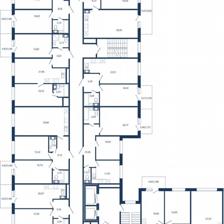 2-к. апартаменты, 45,7 м², 5/5 эт.