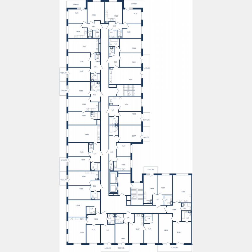 2-к. апартаменты, 45,7 м², 5/5 эт.