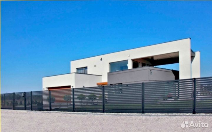 Металлический забор ранчо. Стильно