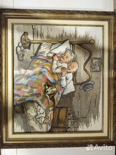 Картина вышитая крестом ручная работа