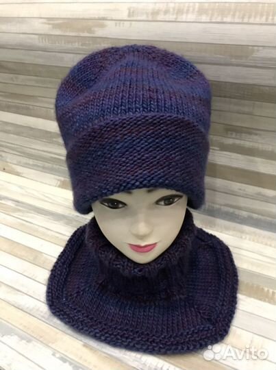 Новый комплект (шапка, манишка)