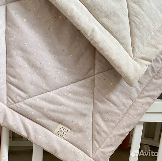 Одеяло из хлопка и льна (холлофайбер) 120см х 90см