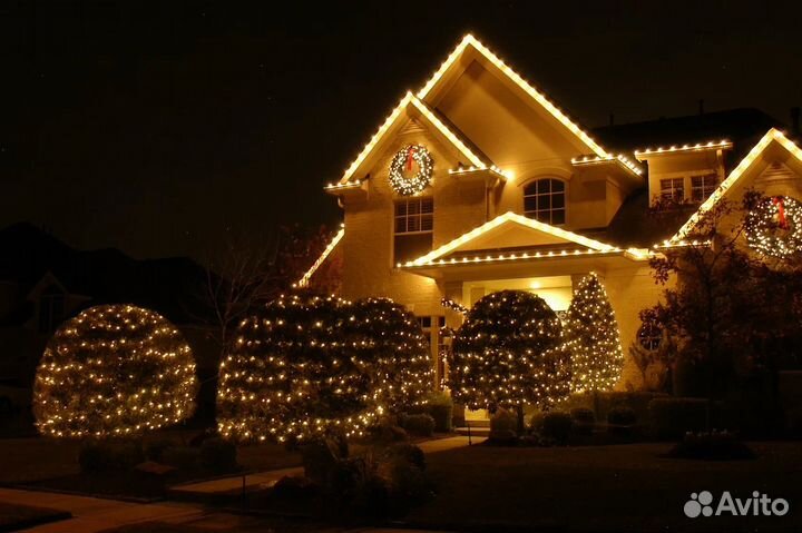 Украшаем дом неоном и гирляндами к новому году