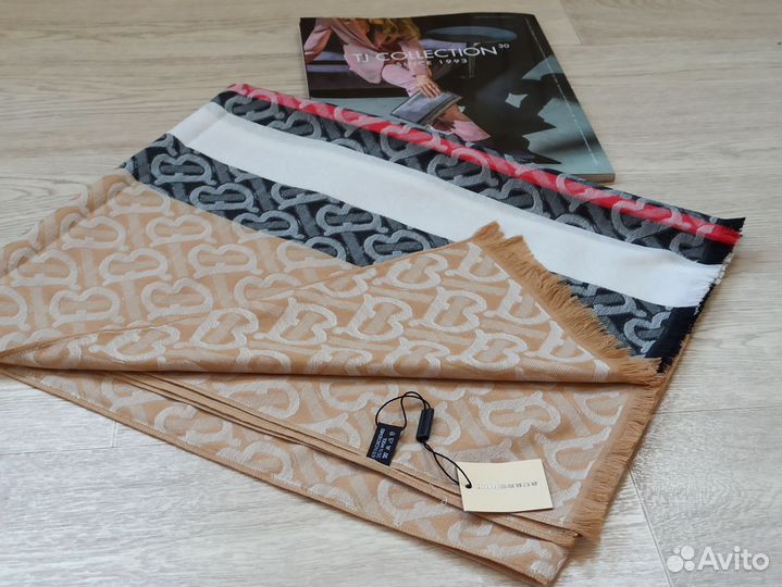 Палантин Burberry Кашемир бежевый 5цветов