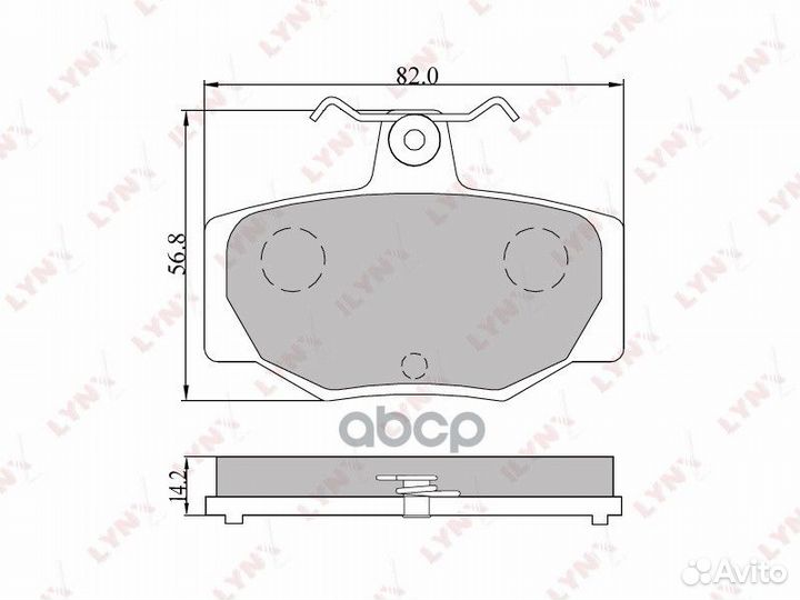 Колодки тормозные дисковые зад BD5736 lynxauto