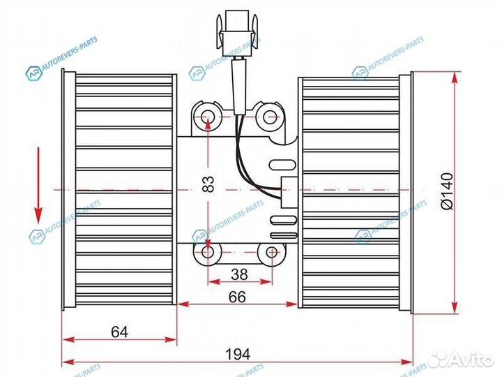 ST-64118372797 Мотор отопителя салона BMW 3-series