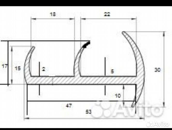 Уплотнитель для ворот фургона