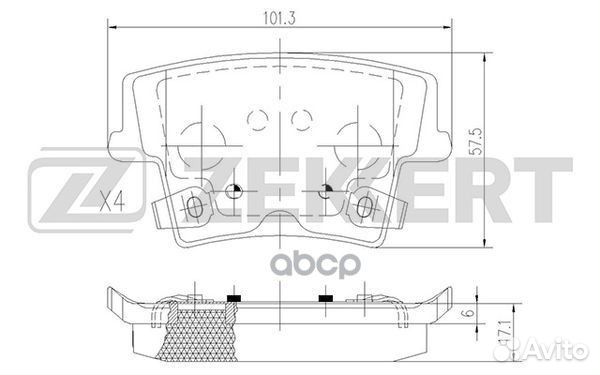 Колодки торм. диск. задн. Chrysler 300 C I-II 0