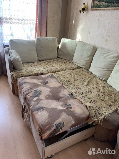 Диван бу угловой и два кресла