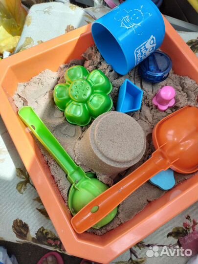 Кинетический песок с песочницей