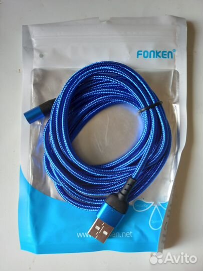 Магнитный зарядный кабель USB