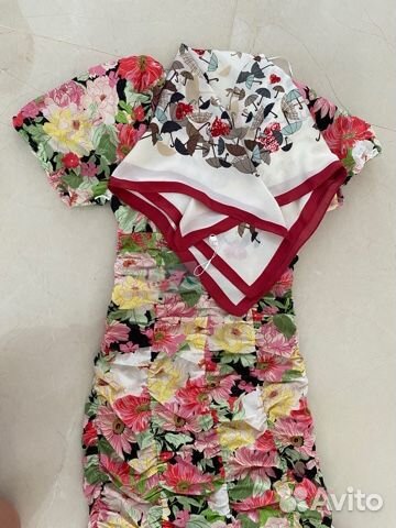 Шелковый платок с зонтиками Vilado. Италия