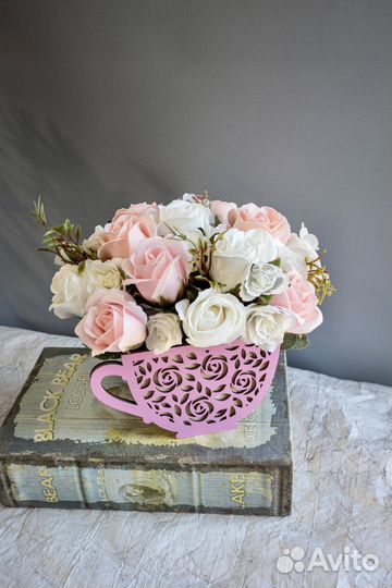 Букет из мыльных роз