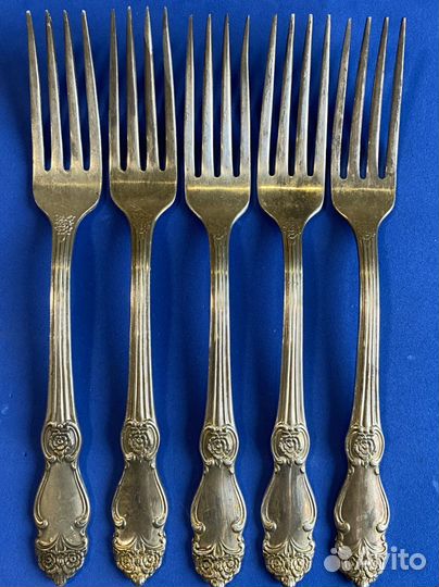 Мельхиоровые вилки СССР троянда