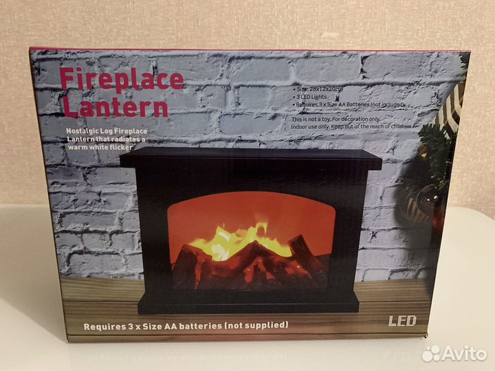 Декор интерьера/камин/светильник/ночник