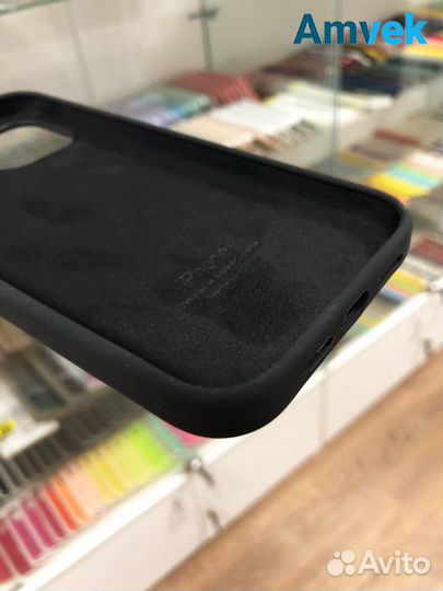 Чехол на iPhone 12 Pro Max (Закрытый низ) Чёрный