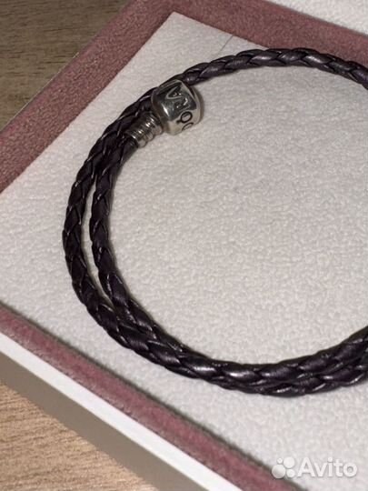 Кожаный браслет пандора