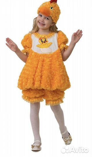 Новогодний костюм для девочки 104 цыпленок