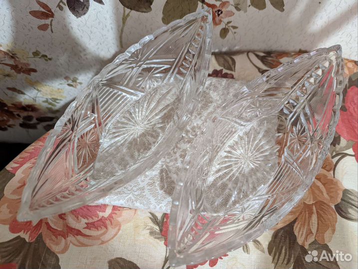 Хрустальная ладья СССР 2 шт