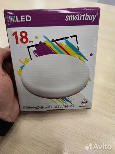 Светильник светодиодный безрамочный 18Вт Smartbuy