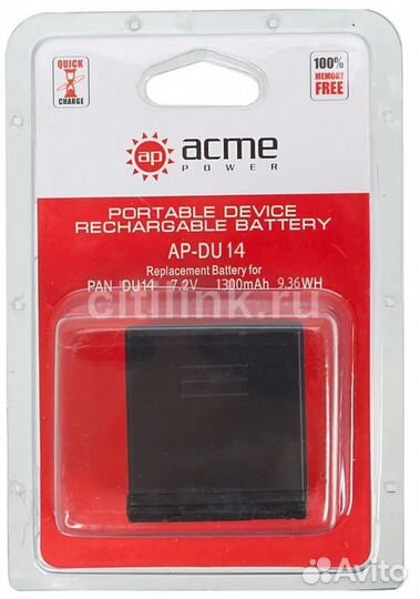 Аккумулятор Acmepower DU14 7.2В
