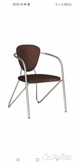 Стулья хромированные черные экокожа