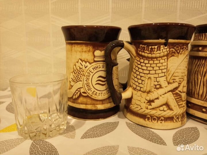 Пивная кружка глиняная набор