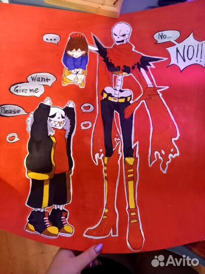 Плакат Андертейл(Undertale) Андерфелл(Underfell)