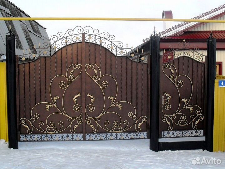 Кованые ворота для дачи