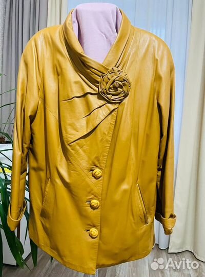 Куртка кожаная женская 52-54, Италия