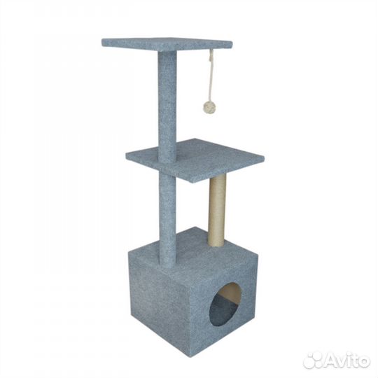 Домик для кошки с когтеточкой 114 см 4 уровня