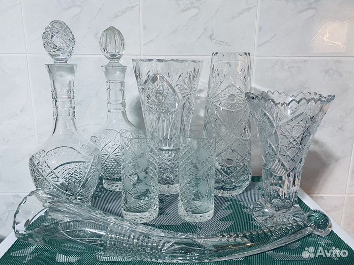 Хрусталь/вазы,графины,стаканы,рог изобилия,2010г