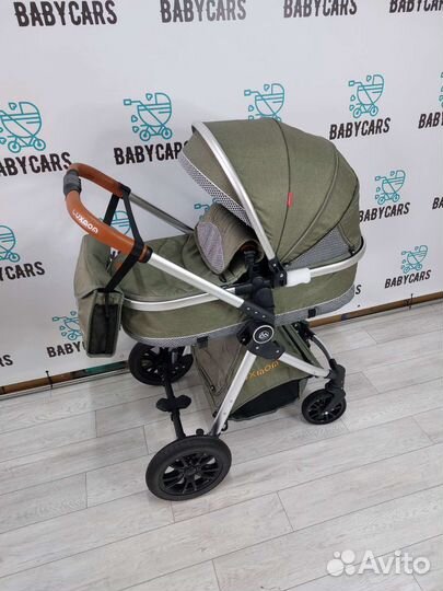 Новая коляска трансформер 2 в 1 (хаки)