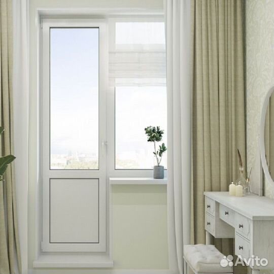 Балконный блок с дверью на заказ