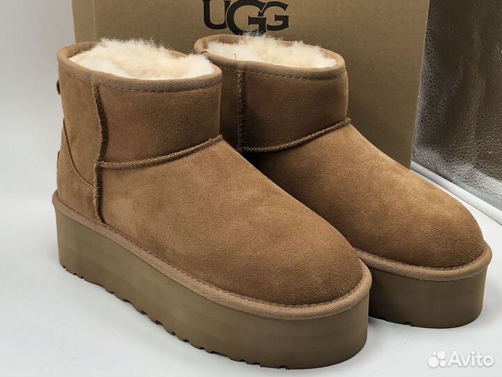 Угги Женские Ugg Classic Mini Platform Chestnut