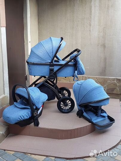 Коляска 3в1 Новая модульная (морской бриз)