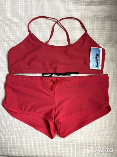 Новые женские топ и шорты для занятий спортом XL