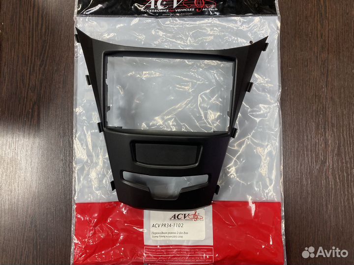 Рамка для 2 din магнитолы ssang yong new actyon