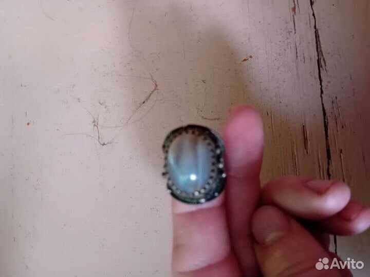 Серебряное кольцо мужское с камнем