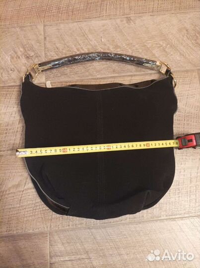 Сумка женская натуральная замша черная