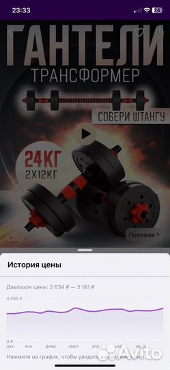 Гантели 24 кг, 2х12