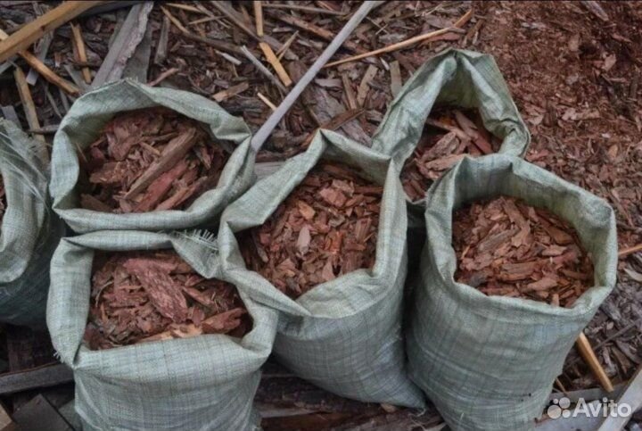 Кора мульча в мешках