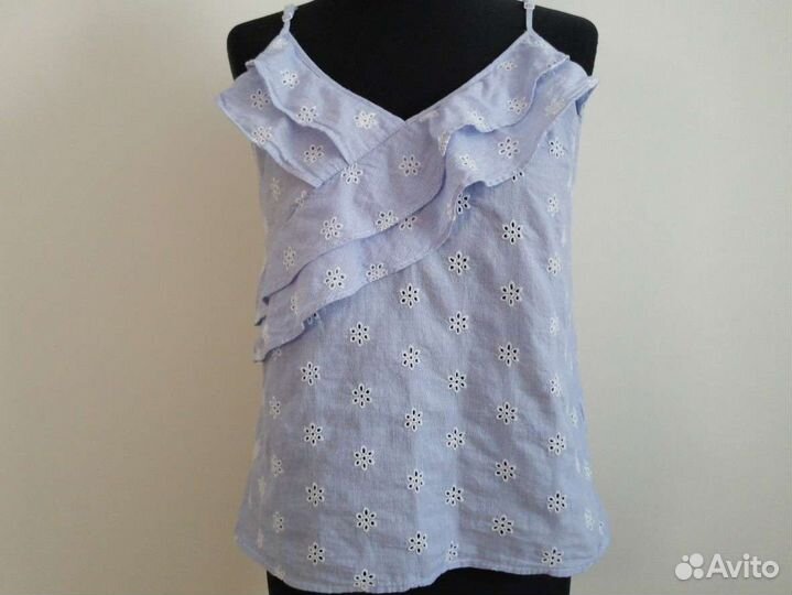 Топ женский с воланом хлопок 48 H&M hm